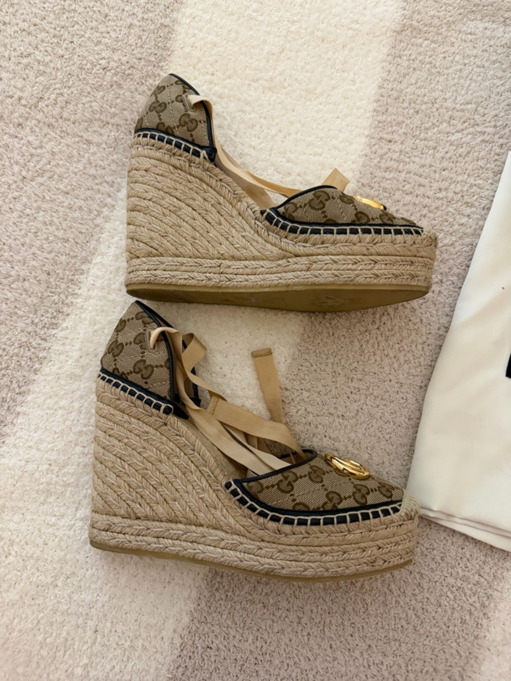 Gucci 85mm Pilar Espadrille Wedge - Picture 3 of 12